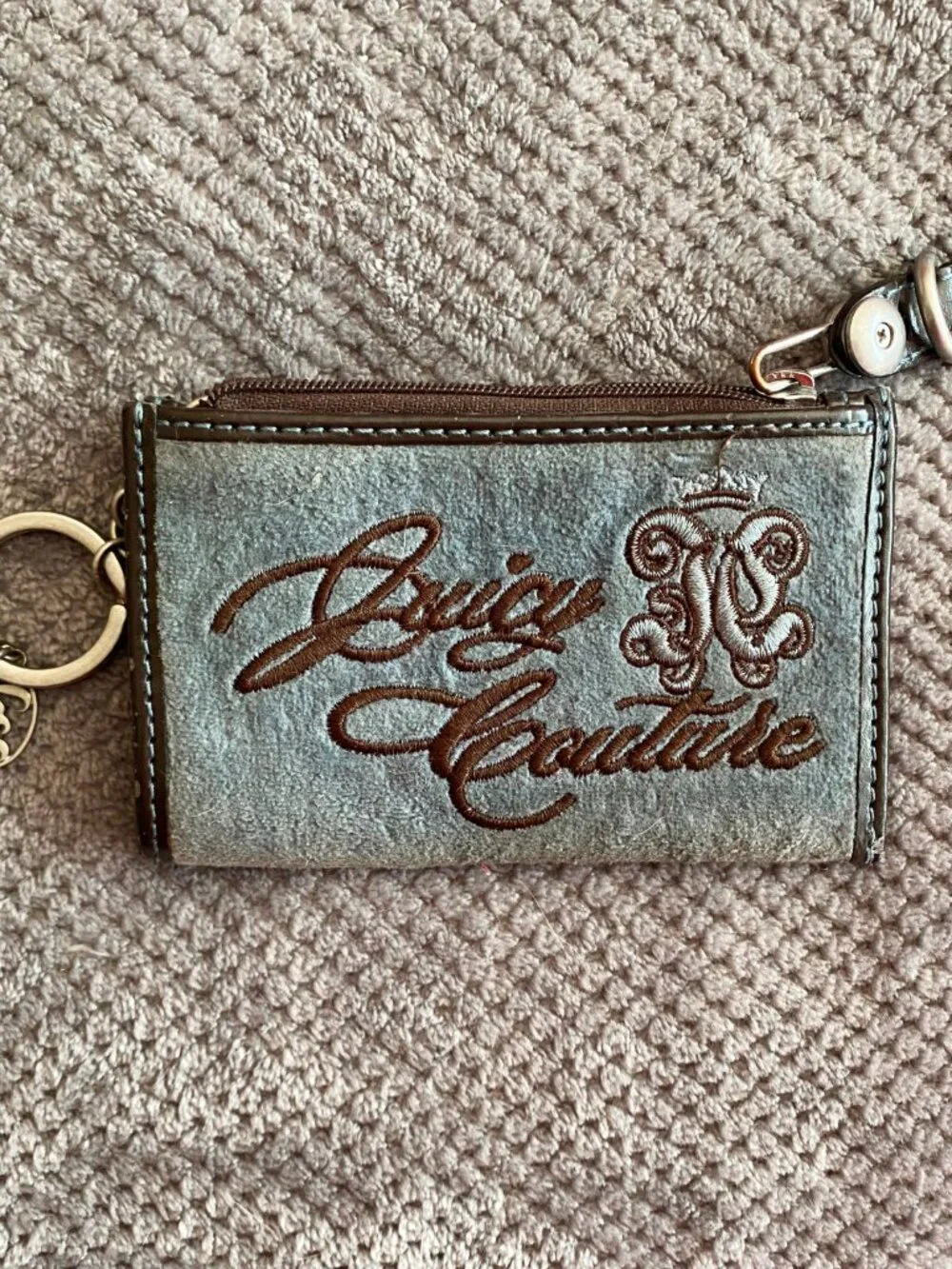 Juicy Couture vintage velour card holder, coin purse, keyring